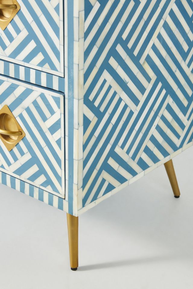 Optical Inlay Nine-Drawer Sideboard #6