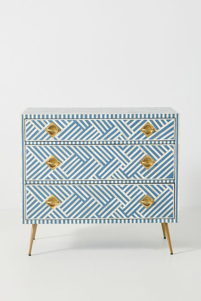 Optical Inlay Three-Drawer Dresser #1
