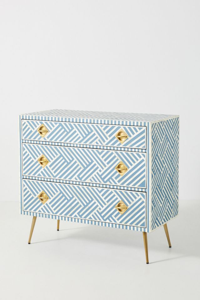 Optical Inlay Three-Drawer Dresser #2