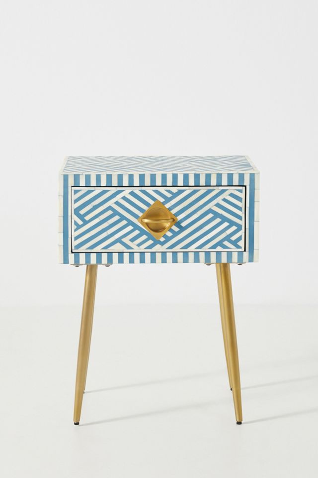 Optical Inlay Nightstand #1