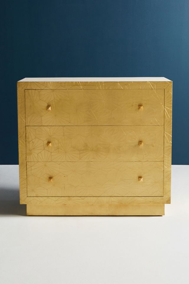 Floral Embossed Three-Drawer Dresser #1