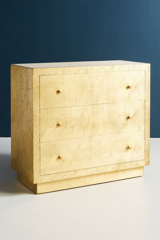 Floral Embossed Three-Drawer Dresser #2