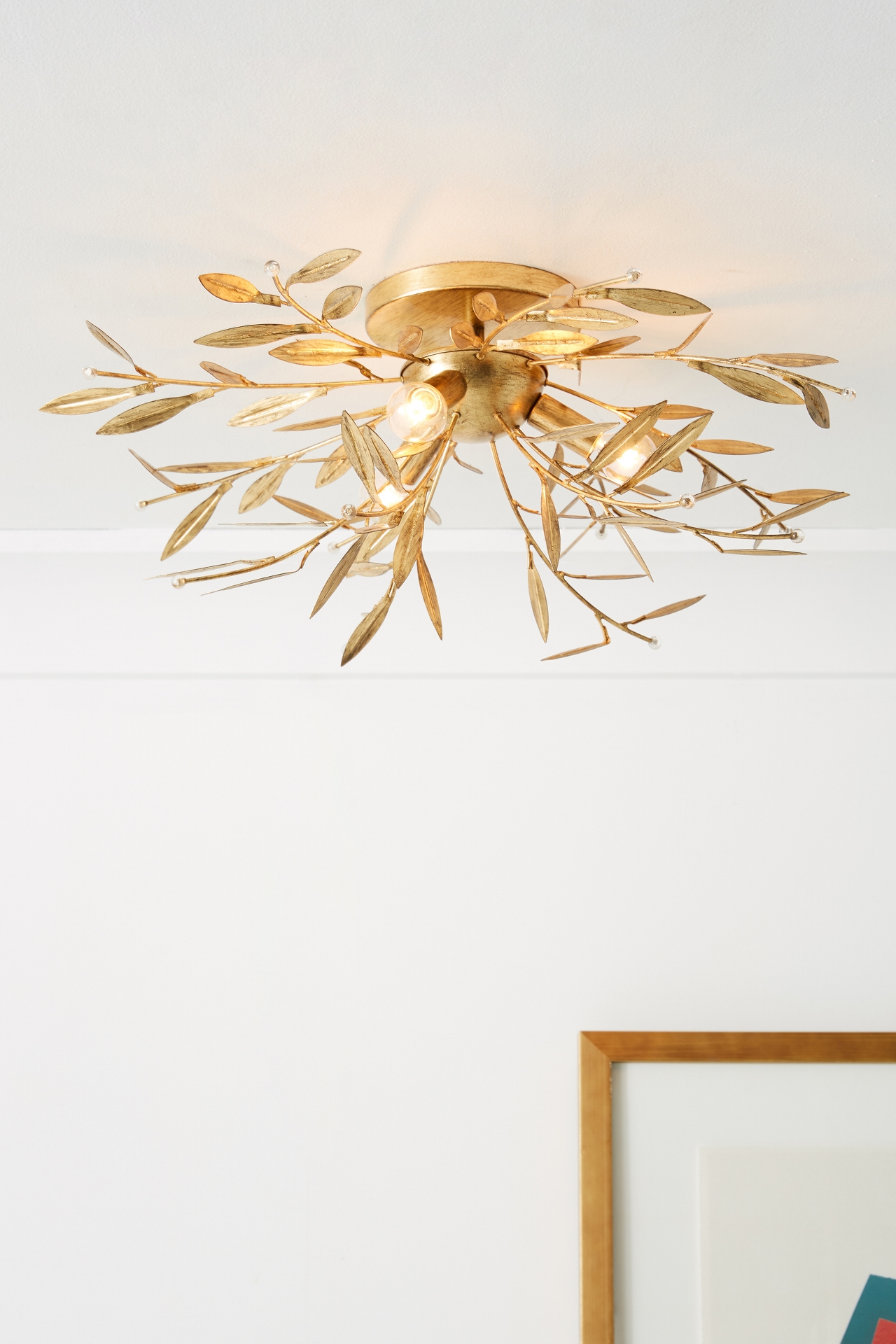 Willow Leaf Semi-Flush Mount