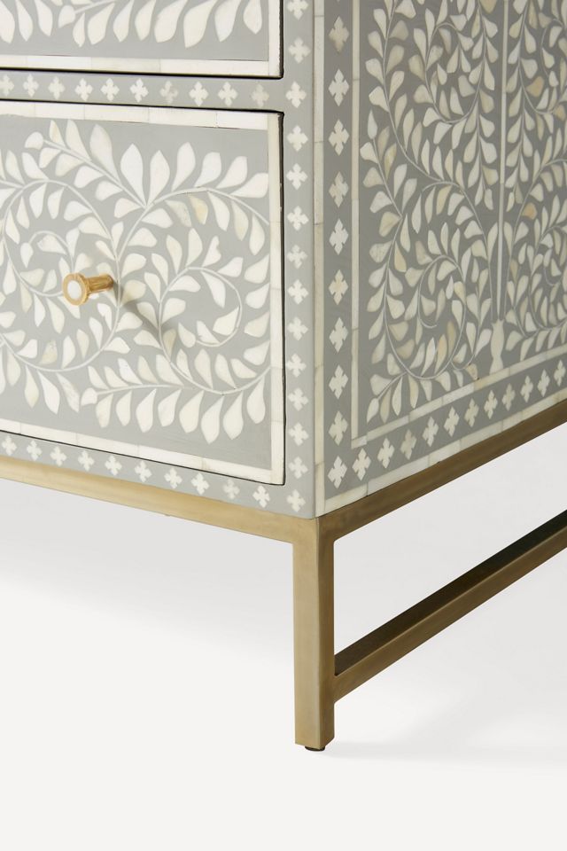 Scroll Vine Inlay Six-Drawer Dresser #3