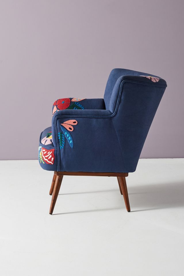 Felted Floral Petite Accent Chair #2