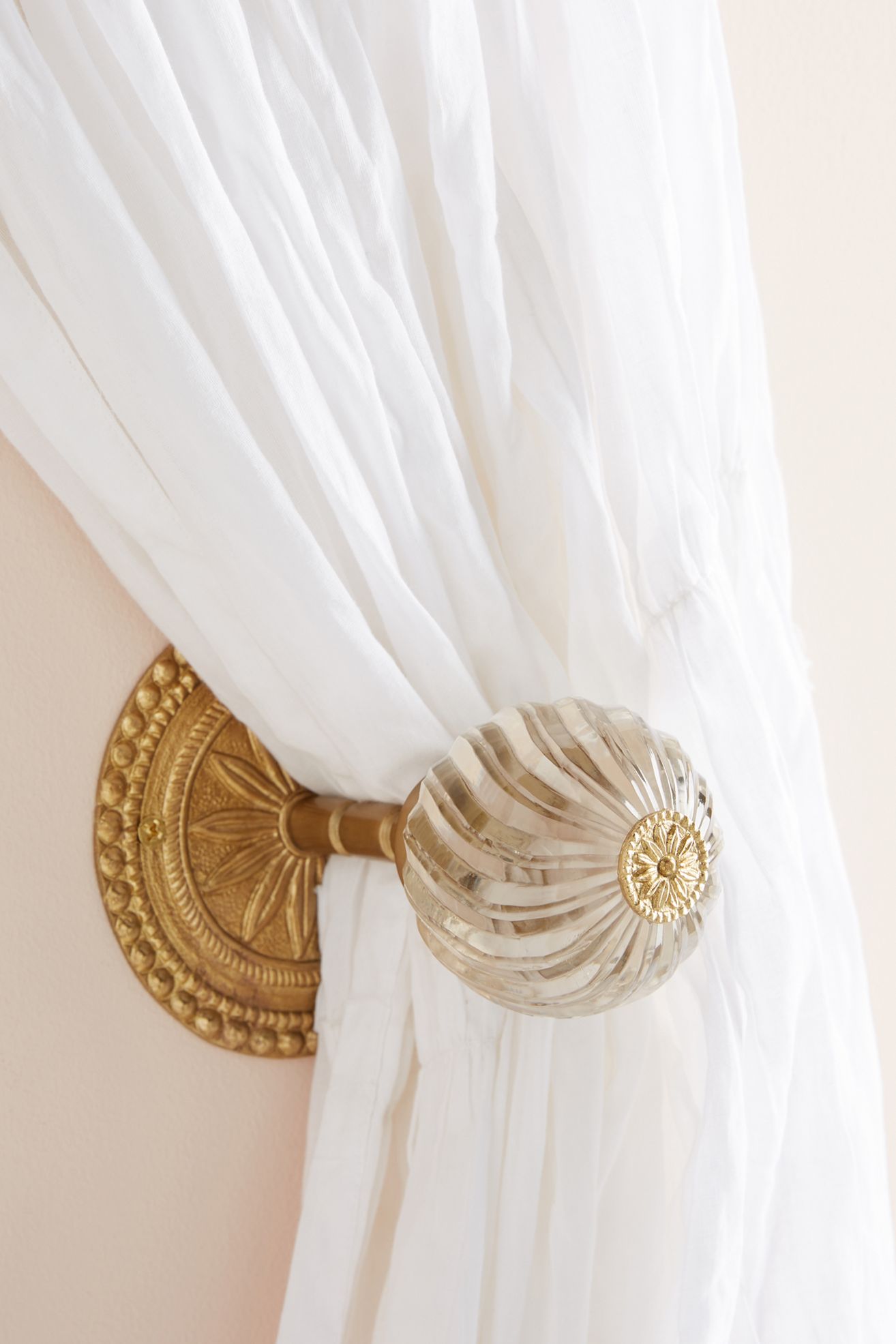 Olympia Tieback - Clear/Brass, Standard, One Size