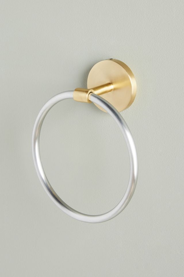 Brushed Brass Towel Ring