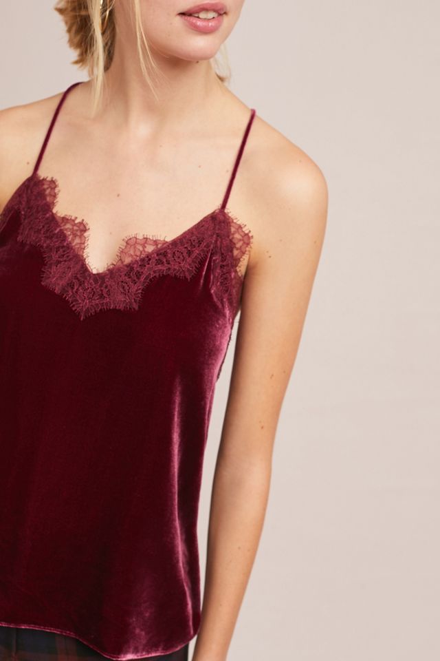 Racer-Back Velvet Cami | Anthropologie