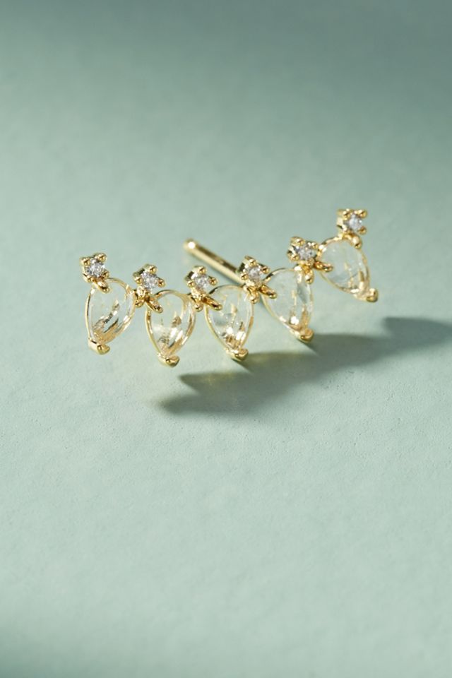 Crackled Stone Climber Earrings #1