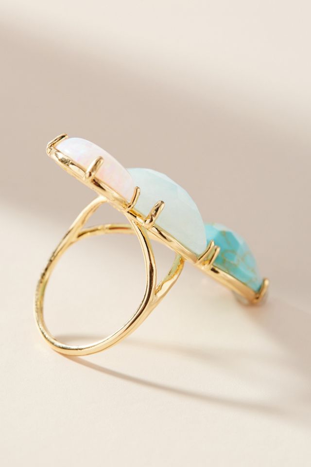 Crackled Stones Cocktail Ring #2