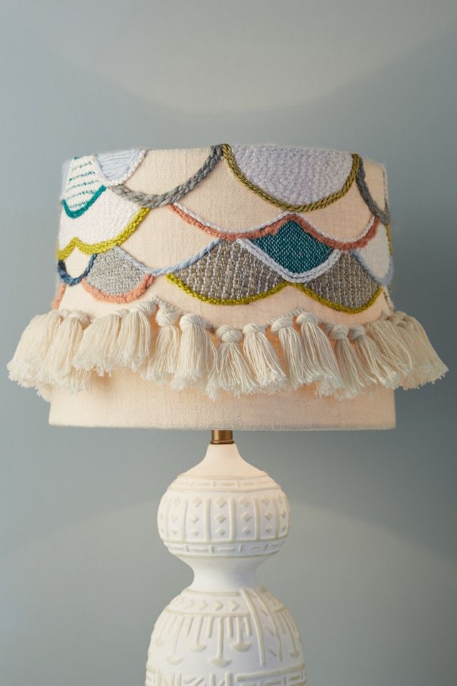 Scalloped Knit Lamp Shade #1