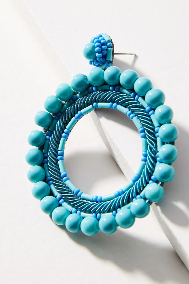Fountain Hooped Post Earrings #1