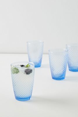 Hobnail Juice Glasses, Set of 4