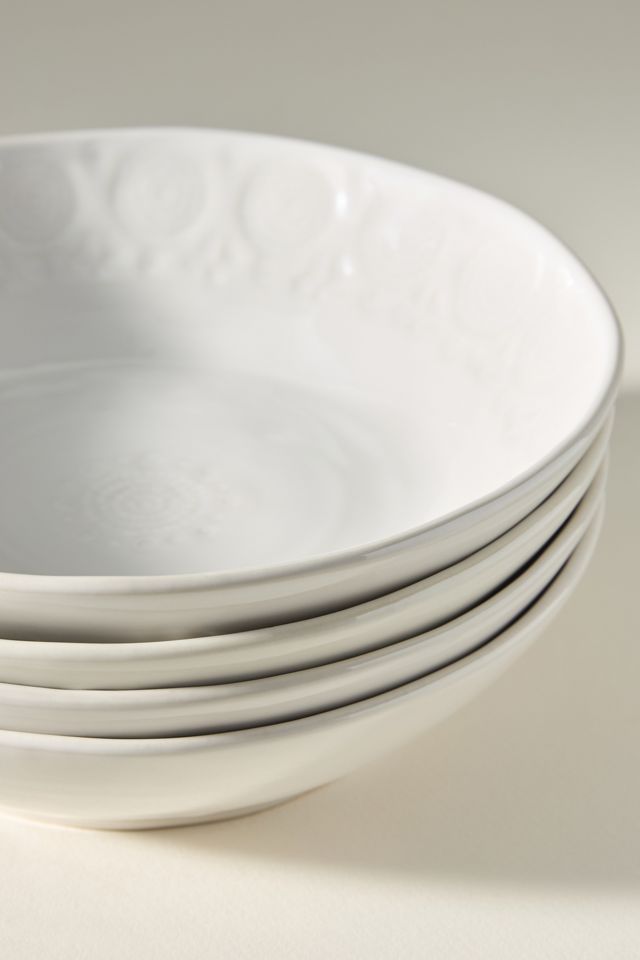 Old Havana Cereal Bowls, Set of 4 in white
