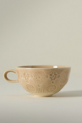 Anthropologie Old Havana Mugs, Set Of 4 In Neutral