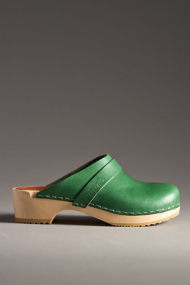 Swedish Hasbeens Leather Clogs Anthropologie