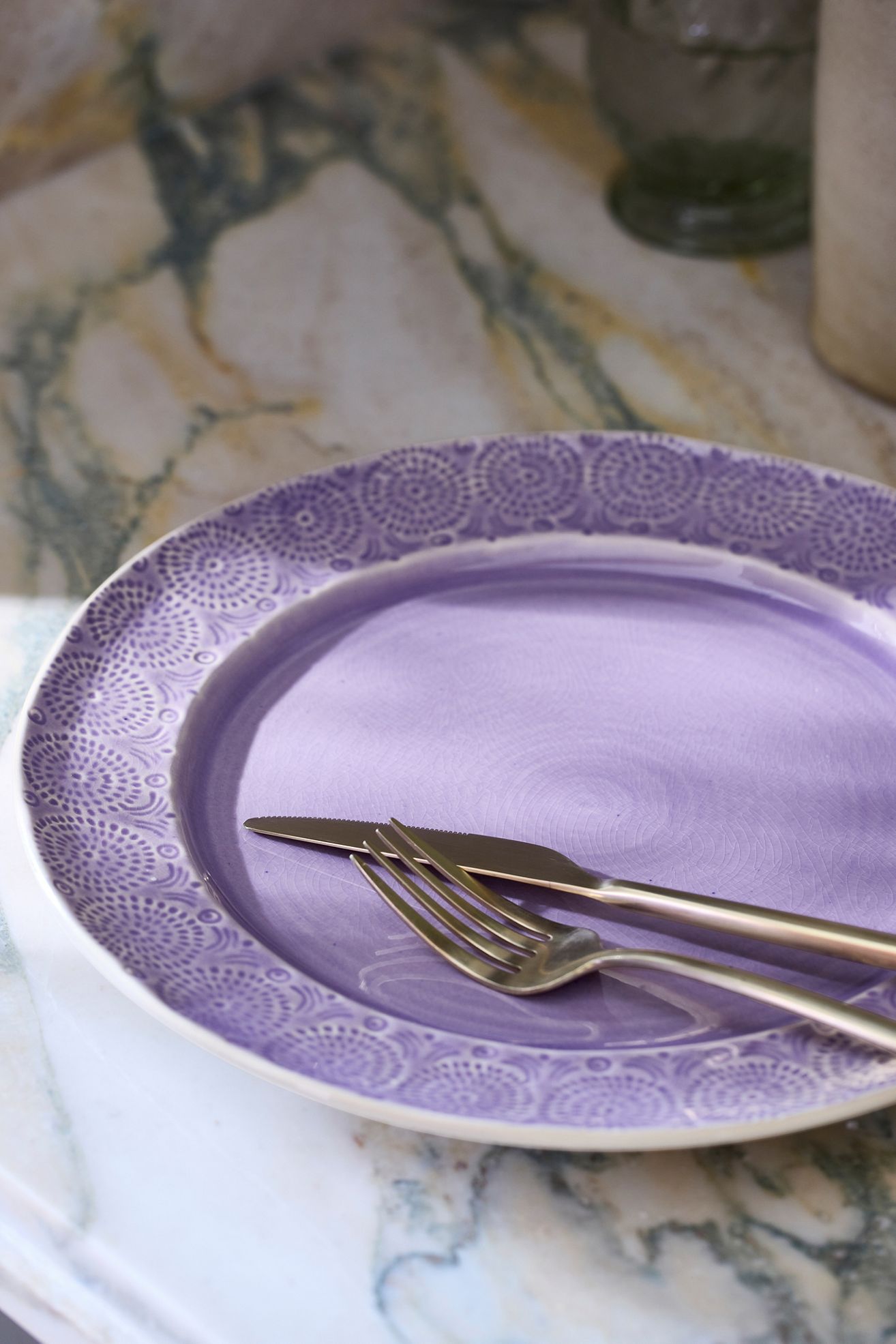 Old Havana Dinner Plates, Set of 4 - Lilac, Standard, Set Of 4
