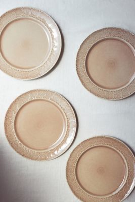 Old Havana Portuguese Stoneware Dinner Plates, Set of 4