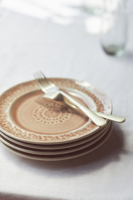 Anthropologie Old Havana Side Plate In Pink