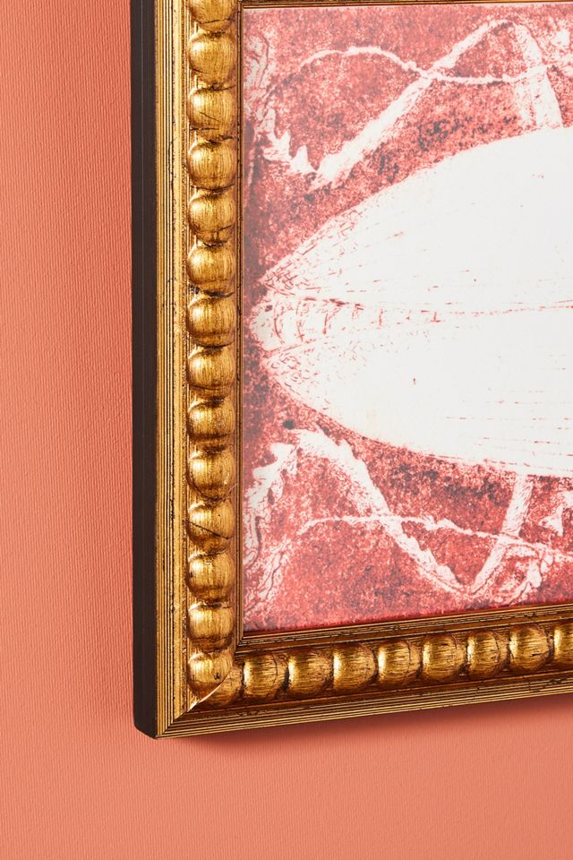 White Beetle on Red Wall Art #1