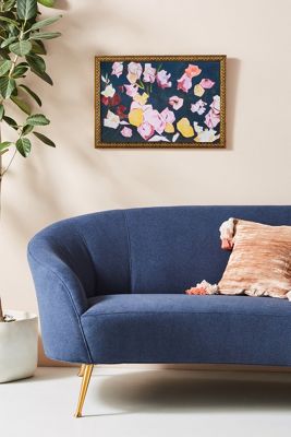 Navy Peonies Wall Art