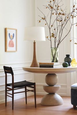 Sonali Round 48" Pedestal Wood Dining Table
