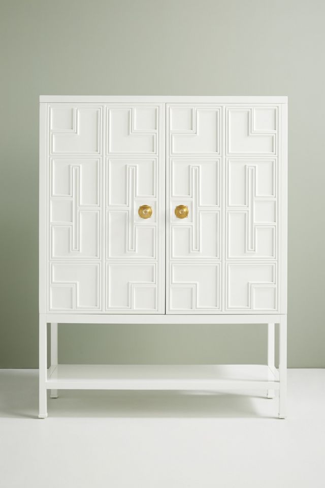 Lacquered Carre Bar Cabinet #1