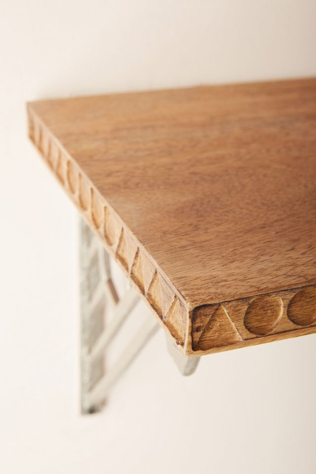 Handcarved Geo Shelf #1