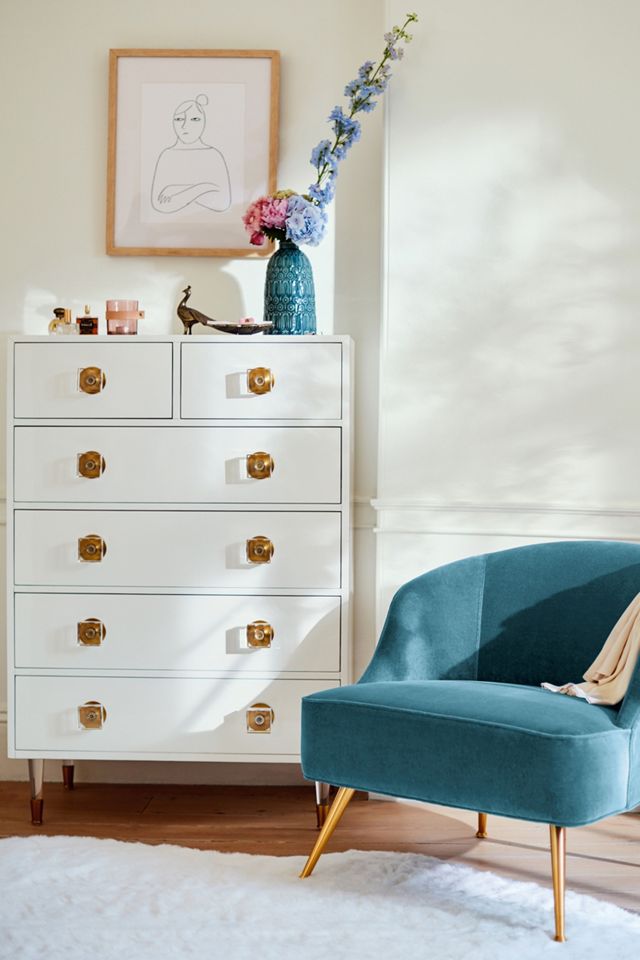 Lacquered Regency Six-Drawer Dresser #6
