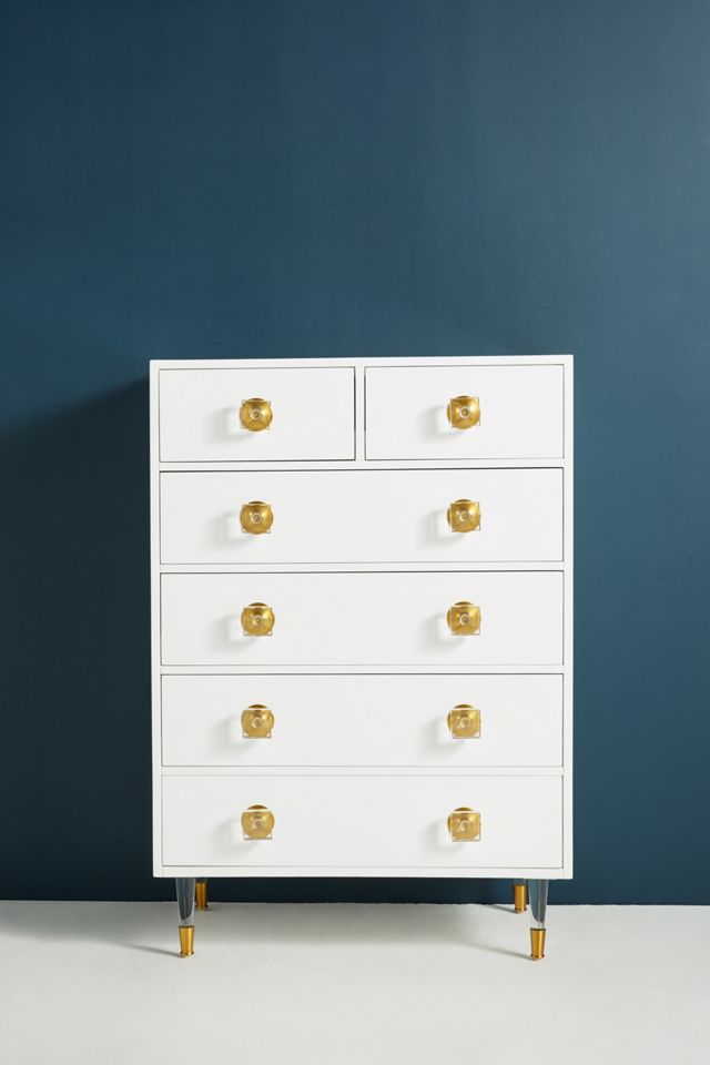 Lacquered Regency Six-Drawer Dresser #1