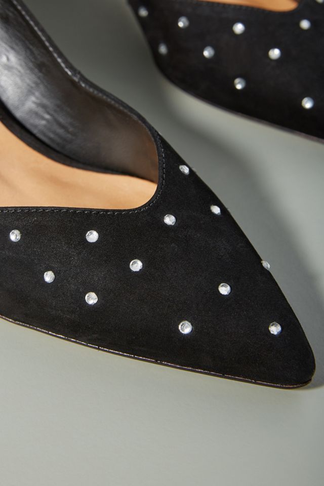 Vicenza Encrusted Suede Cone Heels #2