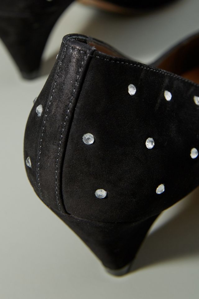 Vicenza Encrusted Suede Cone Heels #3