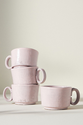 Anthropologie Glenna Mugs, Set Of 4 By  In Pink Size S/4 Mug/cu