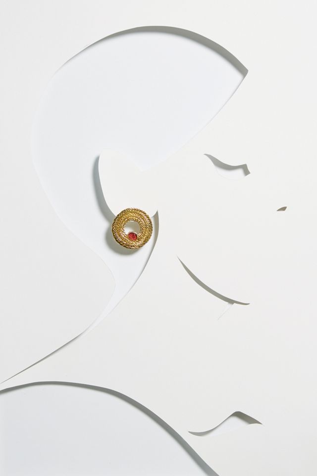Colette Asymmetrical Hooped Post Earrings #2