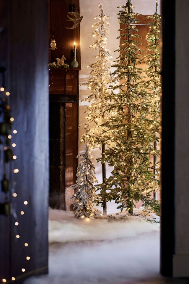 Faux Flocked Pre-Lit Alpine, Mini #12