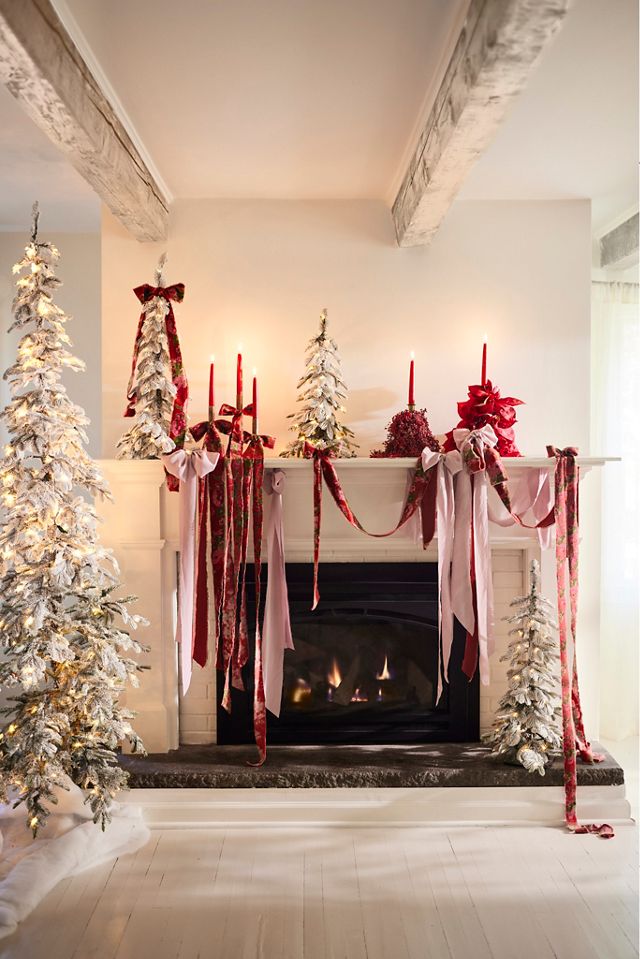 Faux Flocked Pre-Lit Alpine, Mini #3