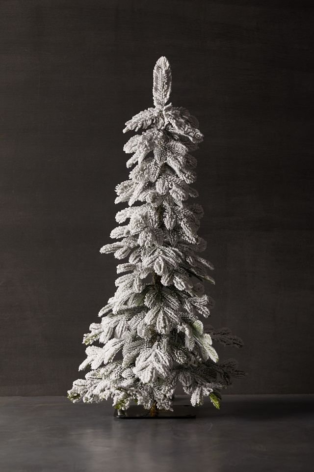 Faux Flocked Pre-Lit Alpine, Mini #4