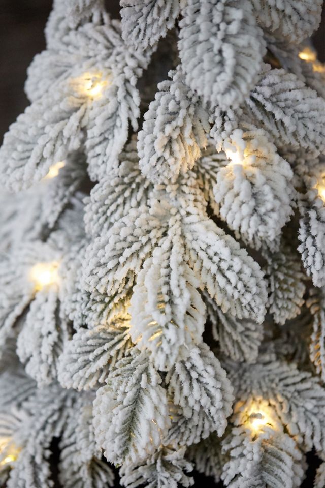 Faux Flocked Pre-Lit Alpine, Mini #1