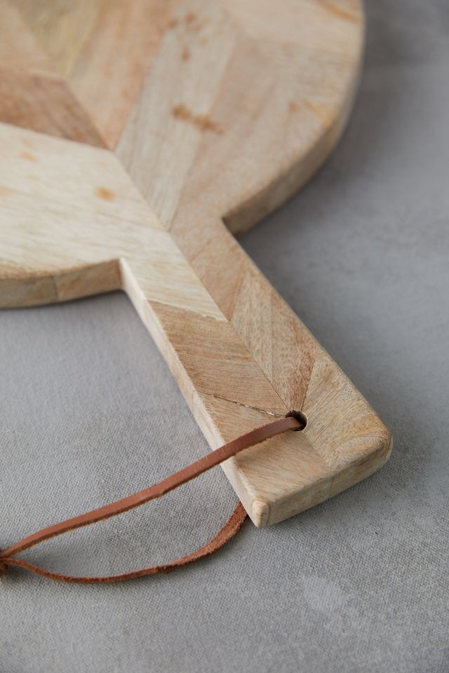 Herringbone Wood Round Board #2