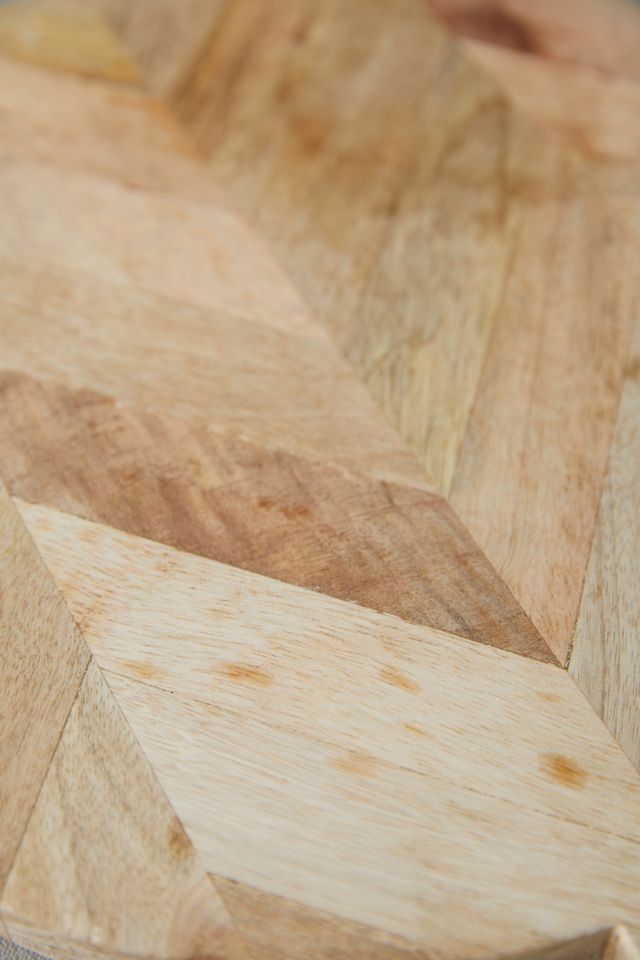 Herringbone Wood Round Board #3