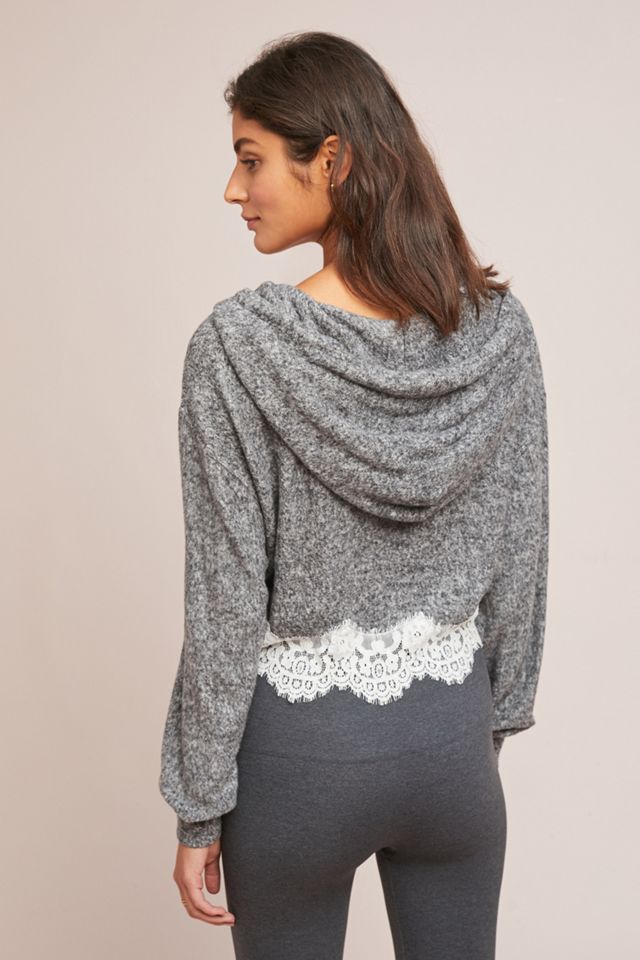 Lace-Trimmed Hoodie #1
