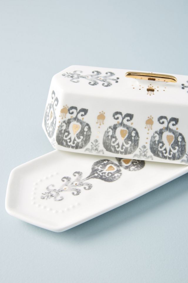 Ikat Butter Dish #1