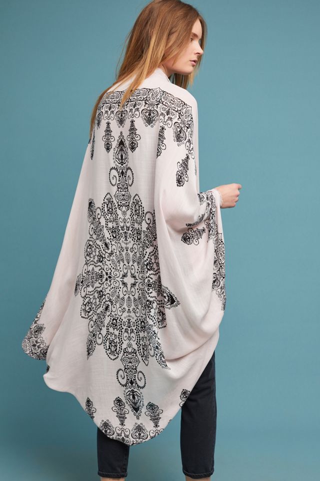 Mirrored Paisley Cocoon Kimono #1