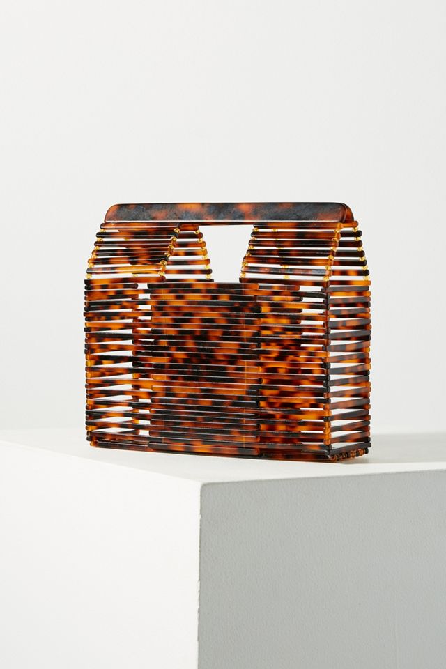 Caged Lucite Basket Bag