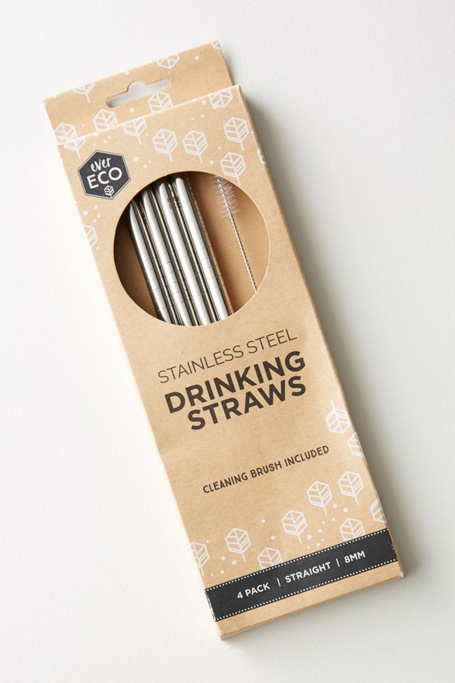 Ever Eco 4-Pack Stainless Steel Straws #1