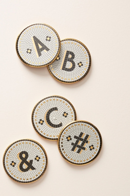 Tiled Margot "K" Monogram Coaster