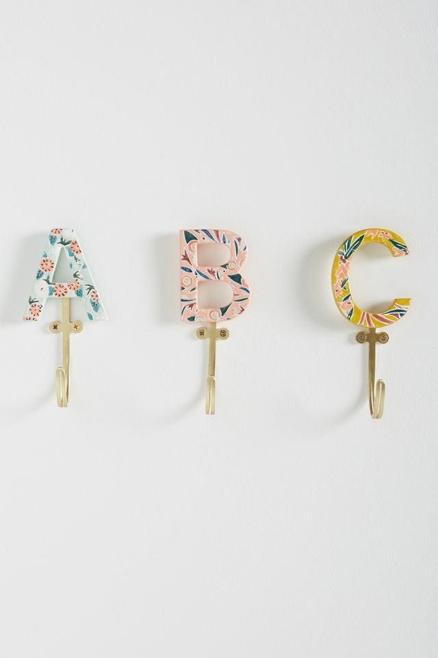 Matilde Monogram Hook | Anthropologie