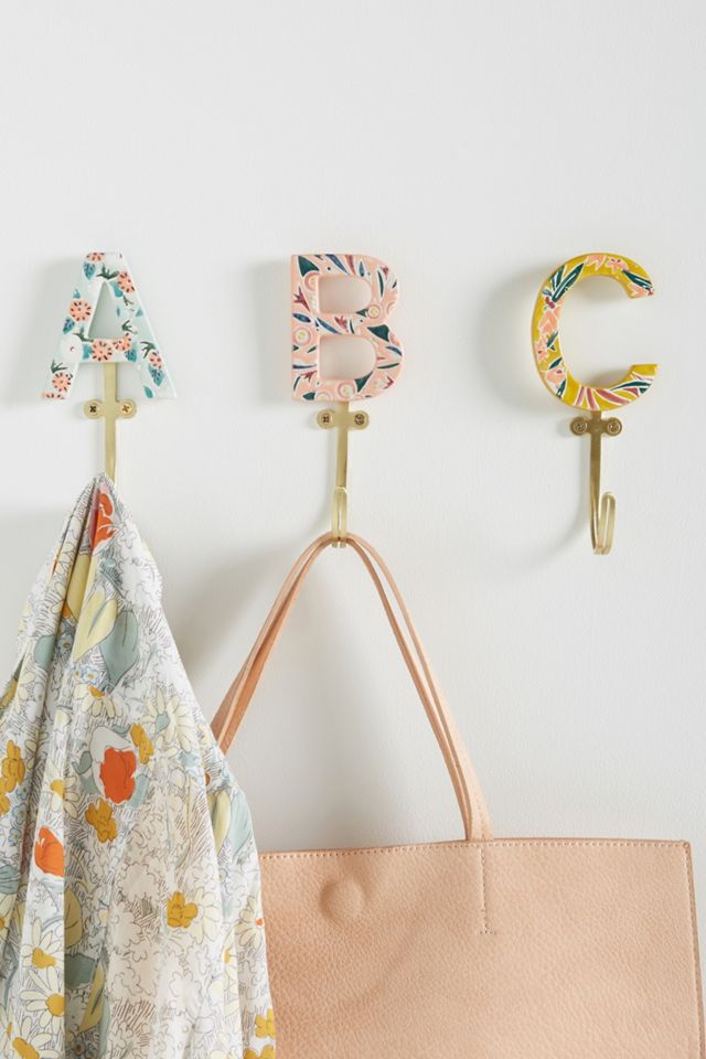 Matilde Monogram Hook | Anthropologie