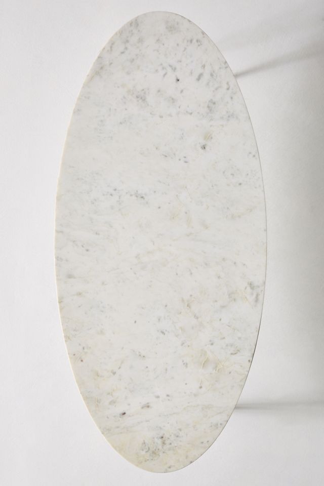 Leavenworth Oval Marble Coffee Table #4