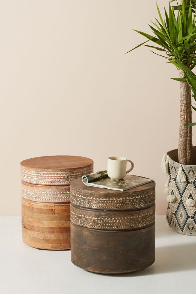 Handcarved Delhi Side Table #2